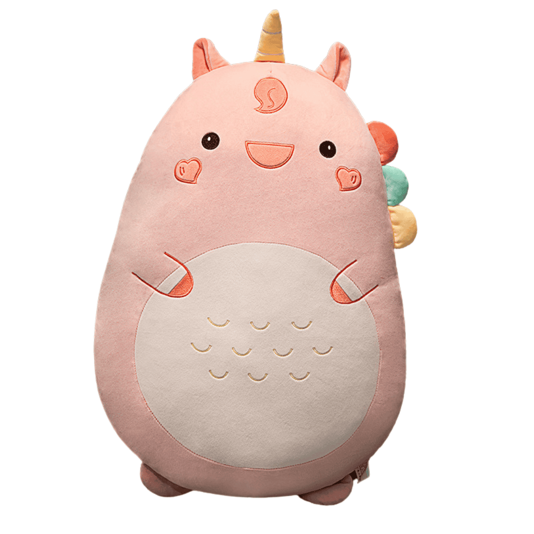 Peluche almohadón unicornio rosa 80 cm