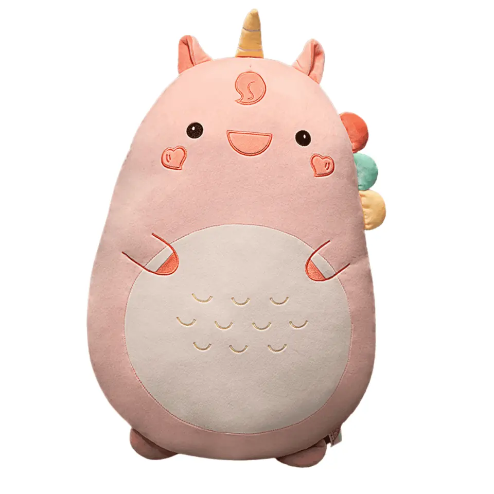 Peluche almohadón unicornio rosa 80 cm