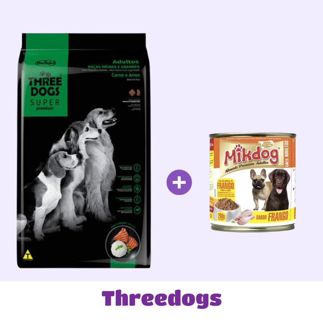 THREEDOG SUPER PREMIUM ADULTO MED/GRANDE 15+2 KG