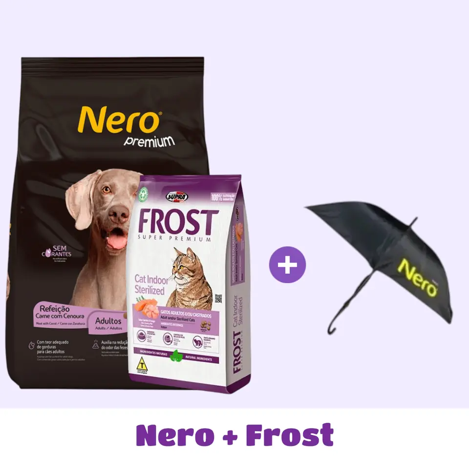 NERO 20 KG + FROST GATO 8.5 KG + PARAGUAS DE 🎁