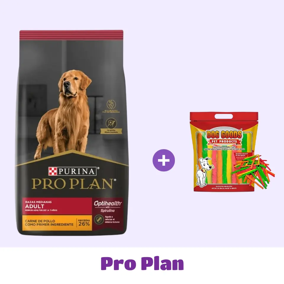 PRO PLAN ADULTO 18 KG + SNACK DE 🎁