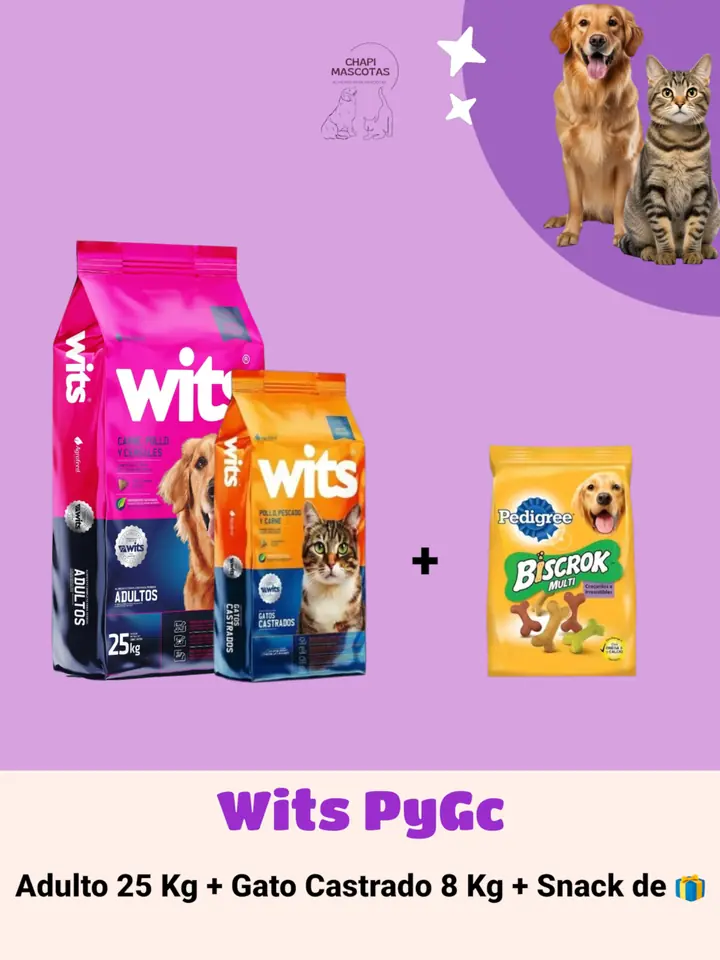 WITS PERRO 25 KG + GATO CAST. 8 KG