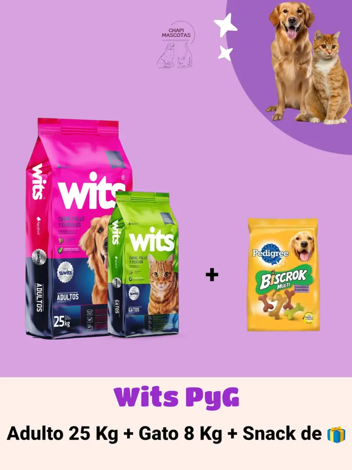 WITS PERRO 25 KG + GATO 8 KG