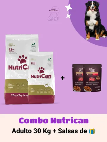 COMBO NUTRICAN 22+8 KG + SALSAS DE 🎁