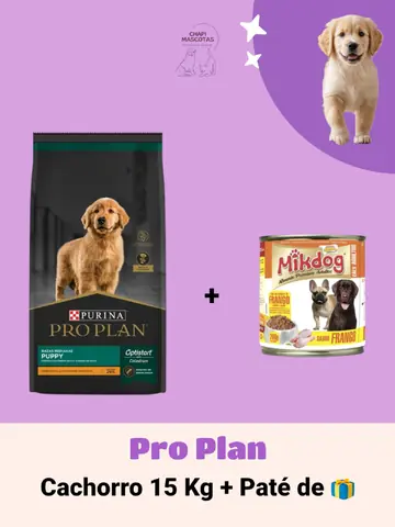 PRO PLAN CACHORRO 15 KG + PATÉ DE 🎁