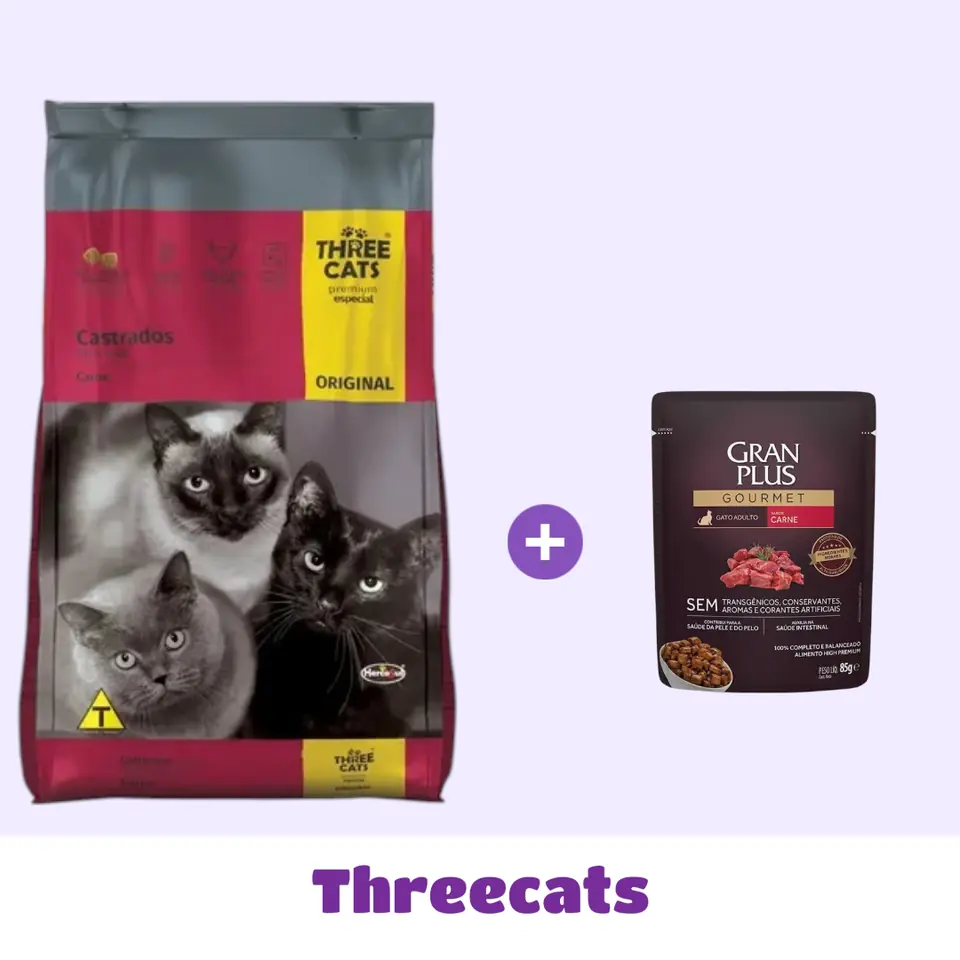 THREECATS CASTRADOS ORIGINAL 10 KG + SNACK DE 🎁