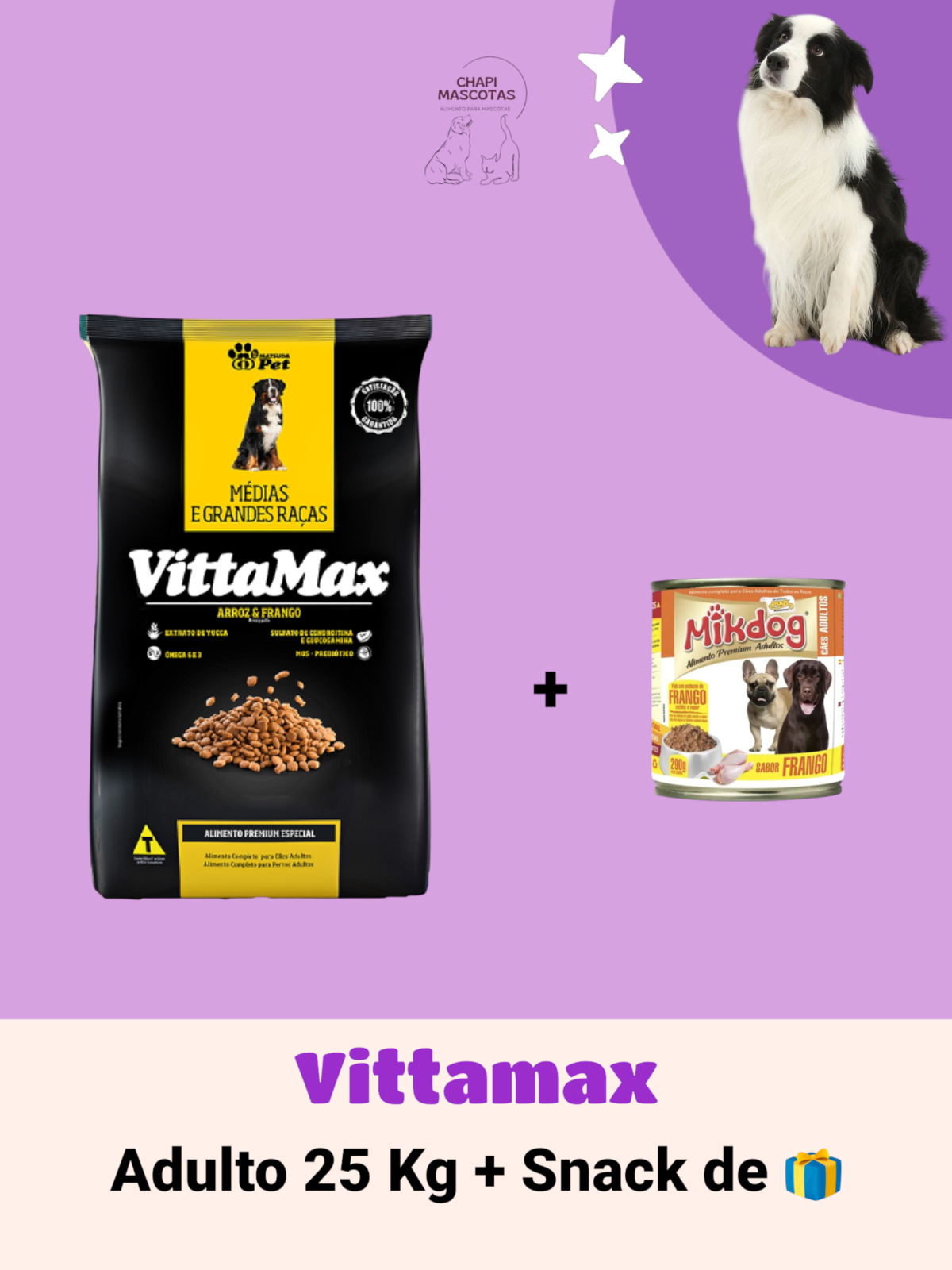 VITTAMAX ADULTO 25 KG + SNACK 🎁