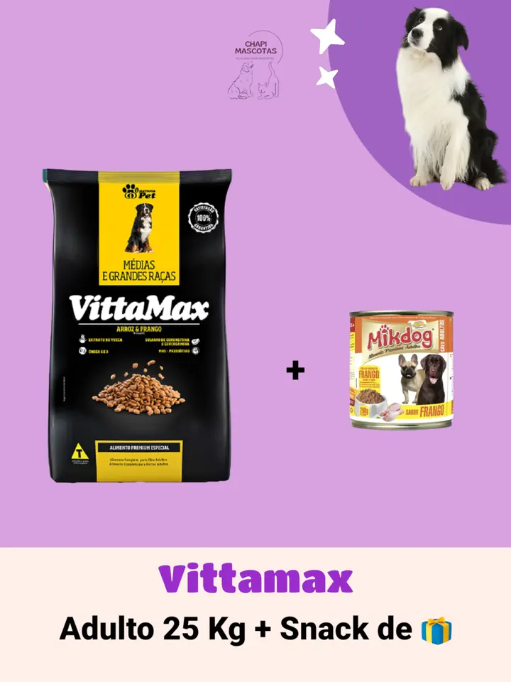 VITTAMAX ADULTO 25 KG + SNACK 🎁