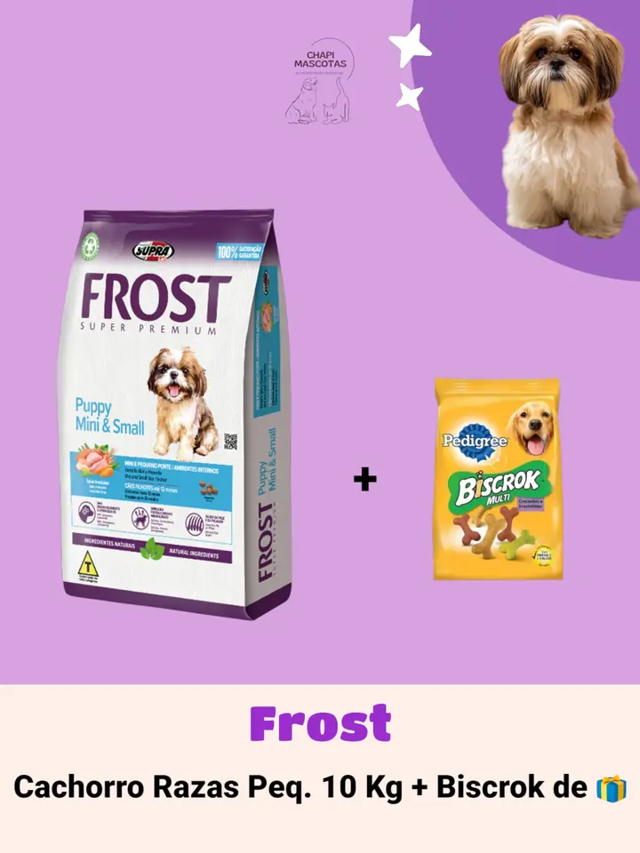 FROST CACHORRO RAZA PEQUEÑA 10 KG + SNACK DE 🎁