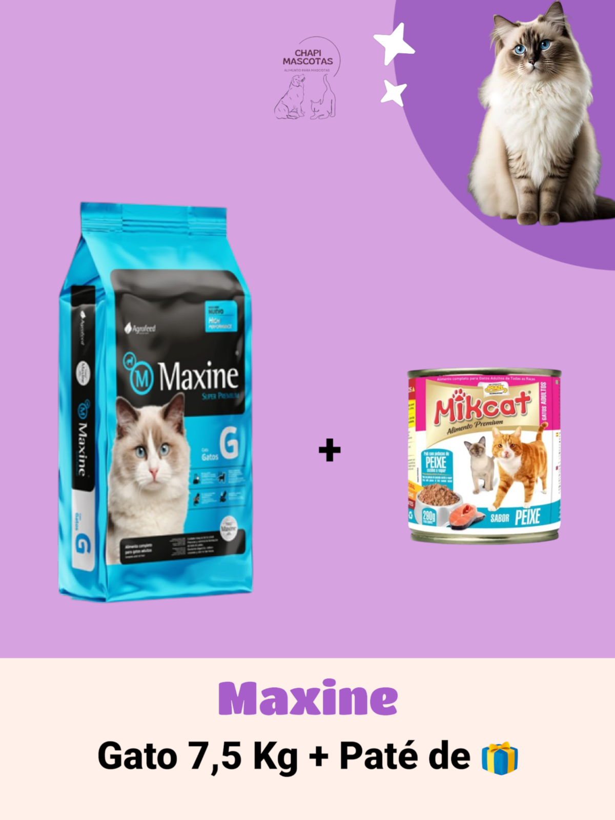 MAXINE GATO 7,5 KG + PATÉ DE 🎁