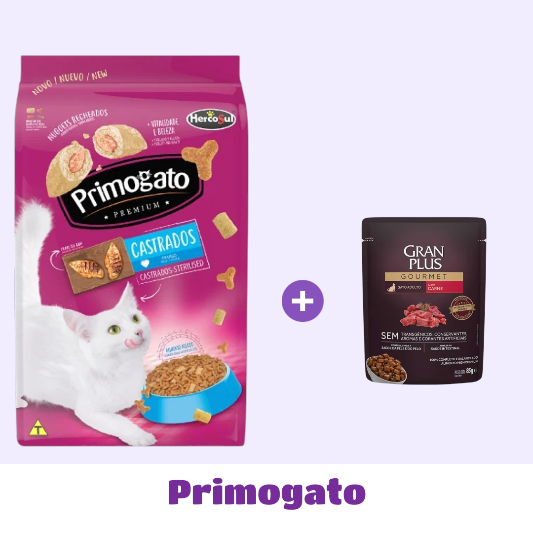 PRIMOGATO CASTRADO 10 KG + SNACK DE 🎁