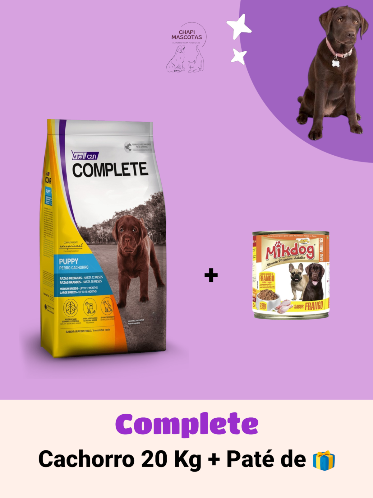 COMPLETE CACHORRO 20 KG +PATÉ 🎁