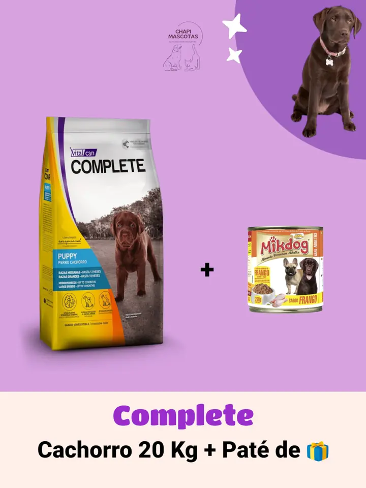 COMPLETE CACHORRO 20 KG +PATÉ 🎁