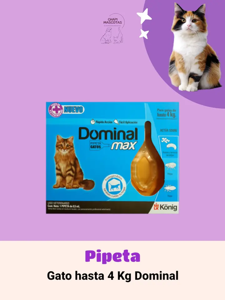PIPETA GATO HASTA 4 KG DOMINAL