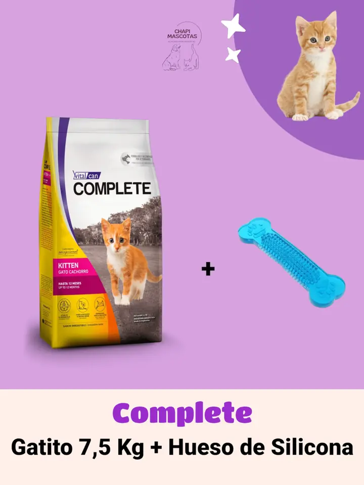 COMPLETE GATITO 7.5 KG + HUESO DE GOMA 🎁