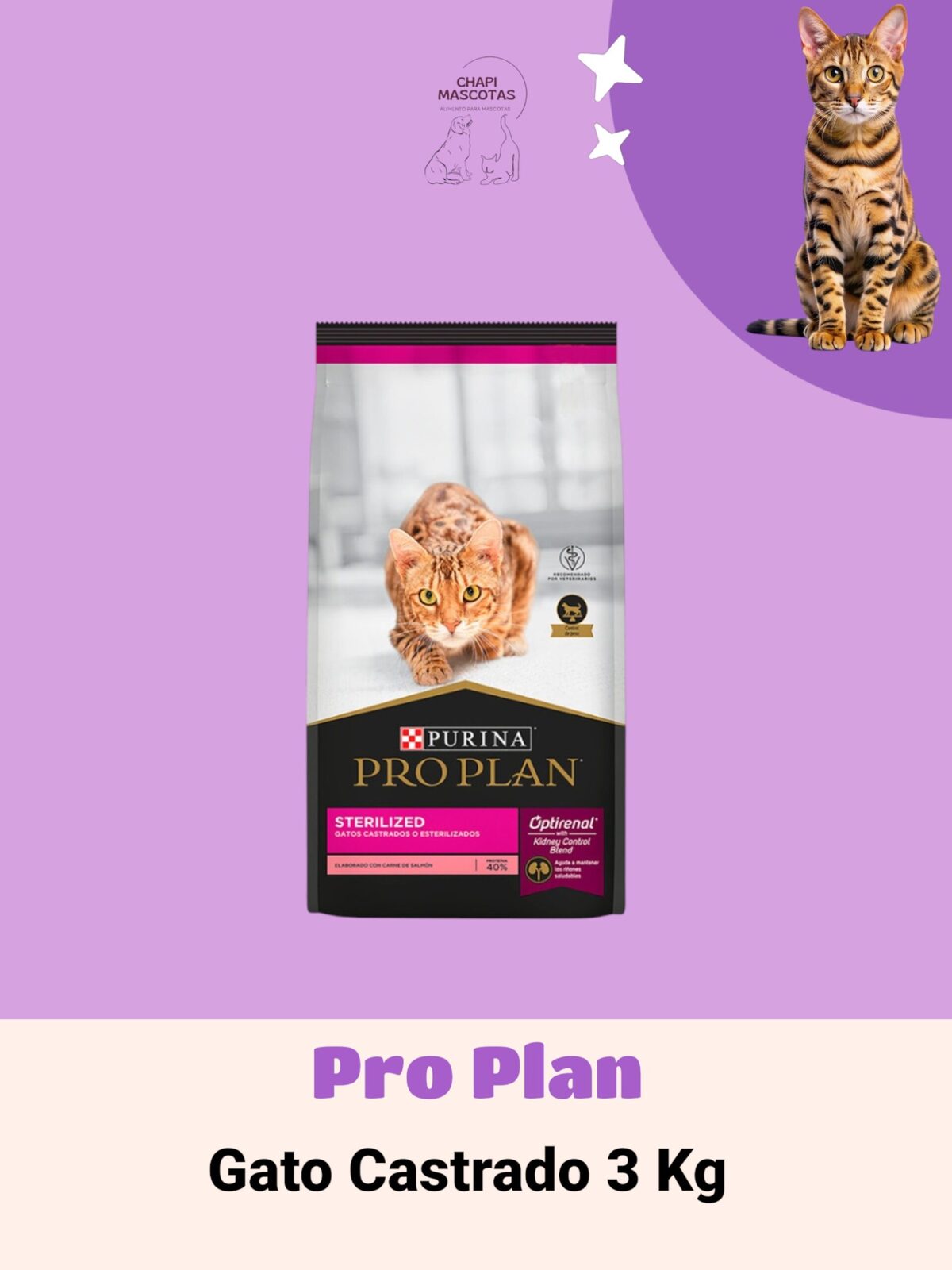 PRO PLAN GATO CASTRADO 3 KG