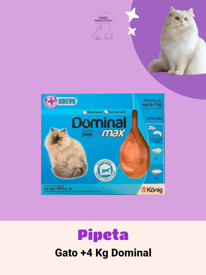 PIPETA GATO +4 KG DOMINAL