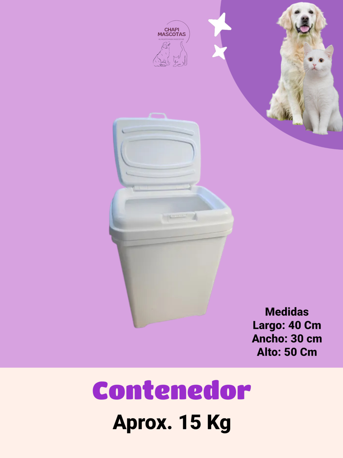 CONTENEDOR APROX. 15 KG