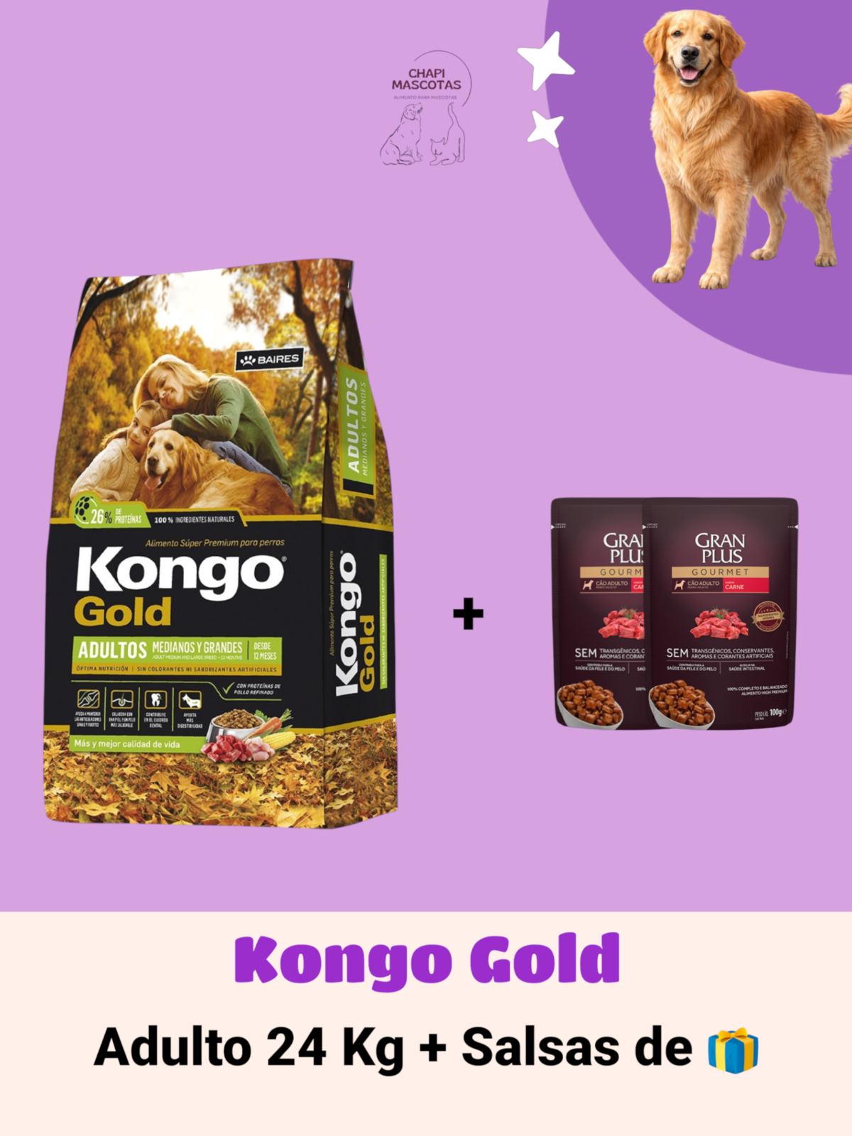 KONGO GOLD 24 KG + SALSA DE 🎁