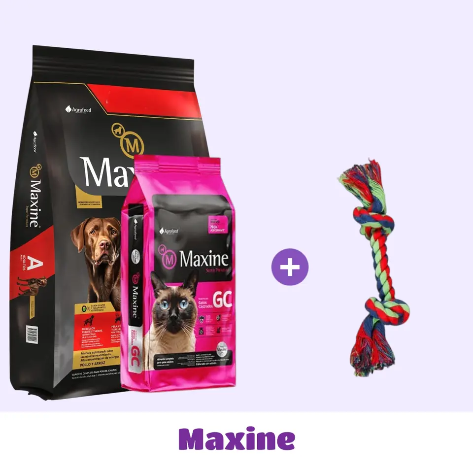 MAXINE PERRO Y GATO CASTRADO 21 + 7,5 KG + CUERDA DE 🎁