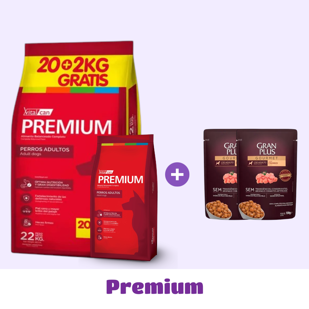 PREMIUM 22+3 KG + SNACK DE 🎁