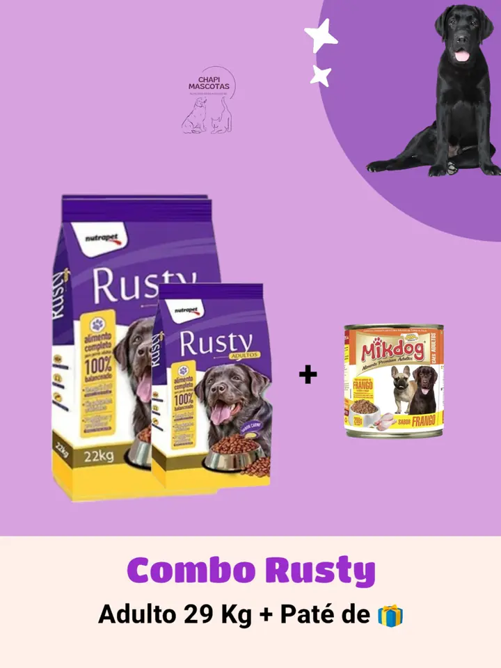 COMBO RUSTY 22+7 KG + PATÉ DE 🎁