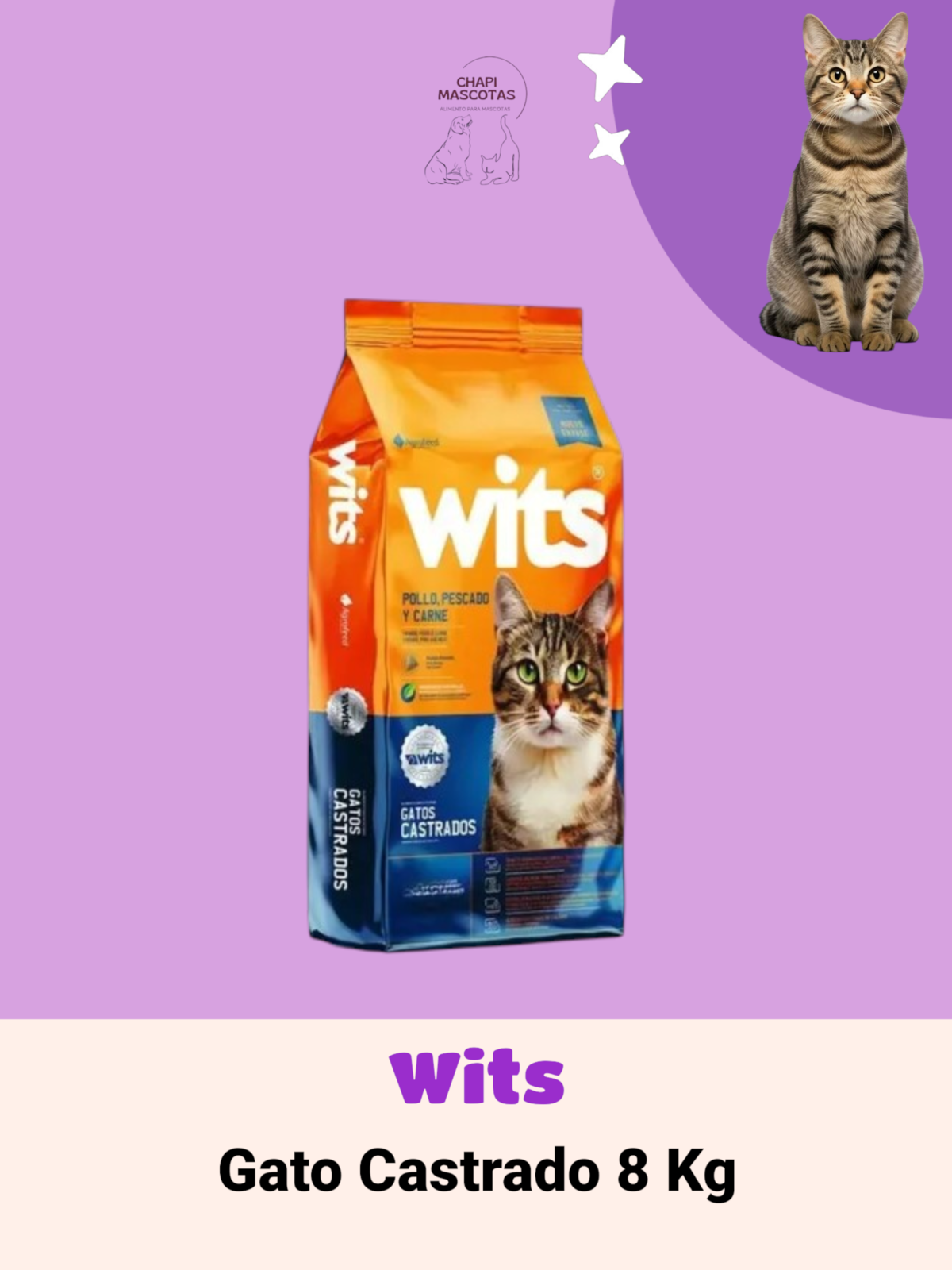 WITS GATO CASTRADO 8 KG