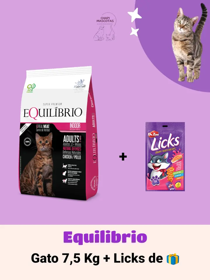 EQUILIBRIO GATO 7,5 KG + SNACK DE 🎁