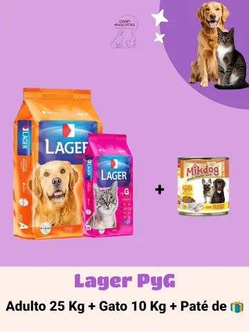 LAGER 25 KG + GATO 10 KG