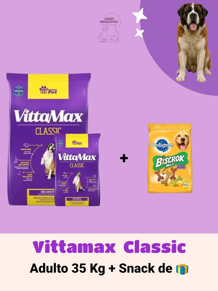 COMBO VITTAMAX ADULTO 25+10 KG + SNACK 🎁
