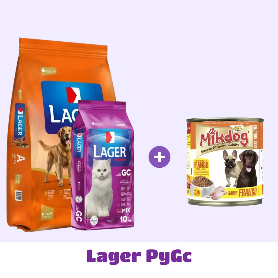 LAGER 25 KG + GATO CASTRADO 10 KG