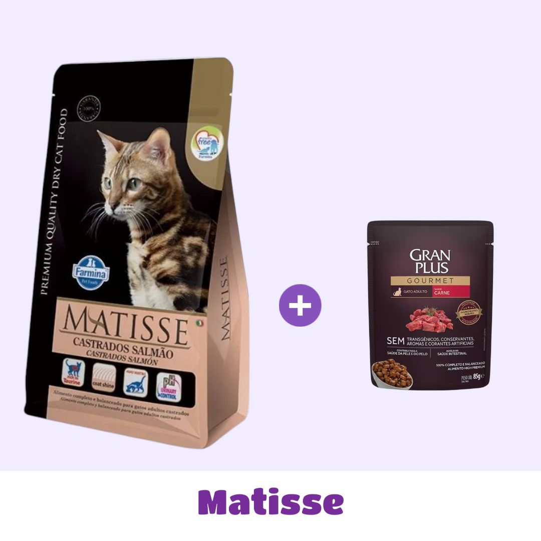 MATISSE GATO CASTRADO 7,5 KG + SNACK DE 🎁