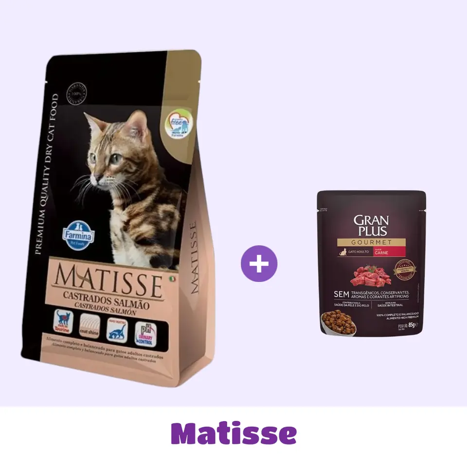MATISSE GATO CASTRADO 7,5 KG + SNACK DE 🎁