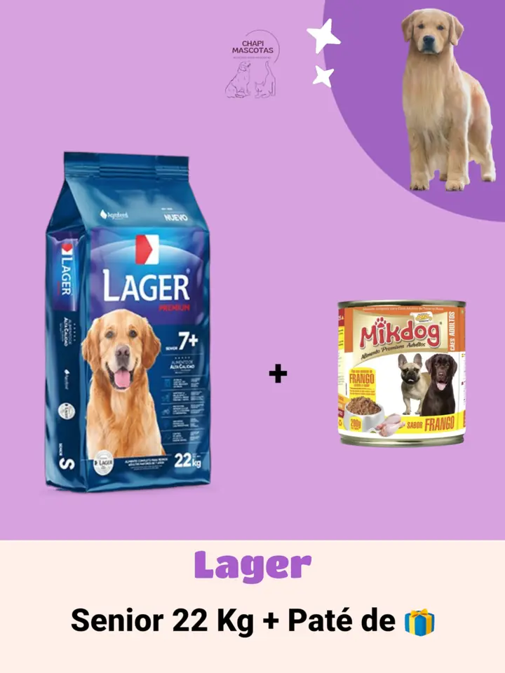 LAGER SENIOR 22 KG + PATÉ DE 🎁