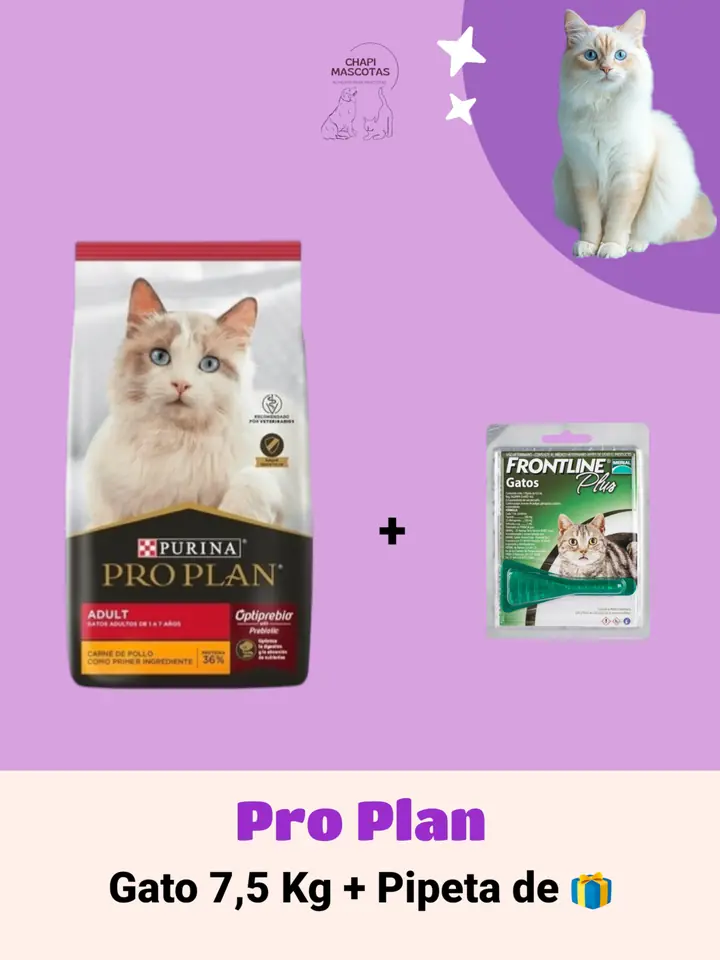 PRO PLAN GATO ADULTO 7.5 KG + PIPETA DE 🎁