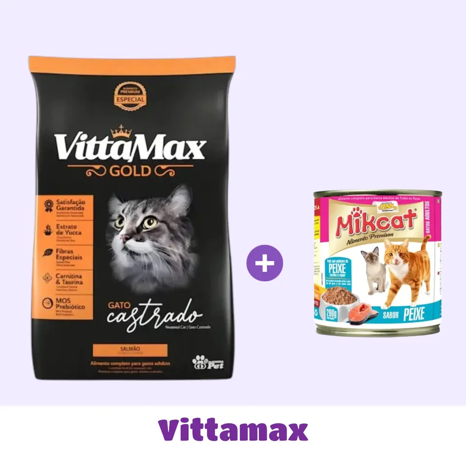 VITTAMAX GATO CASTRADO (salmon) 10 KG + SNACK 🎁