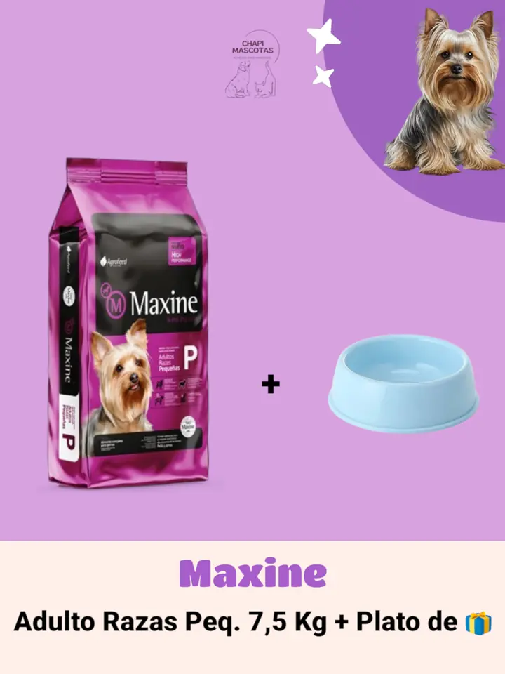 MAXINE ADULTO RAZA PEQUEÑA 7,5 KG + PLATO
