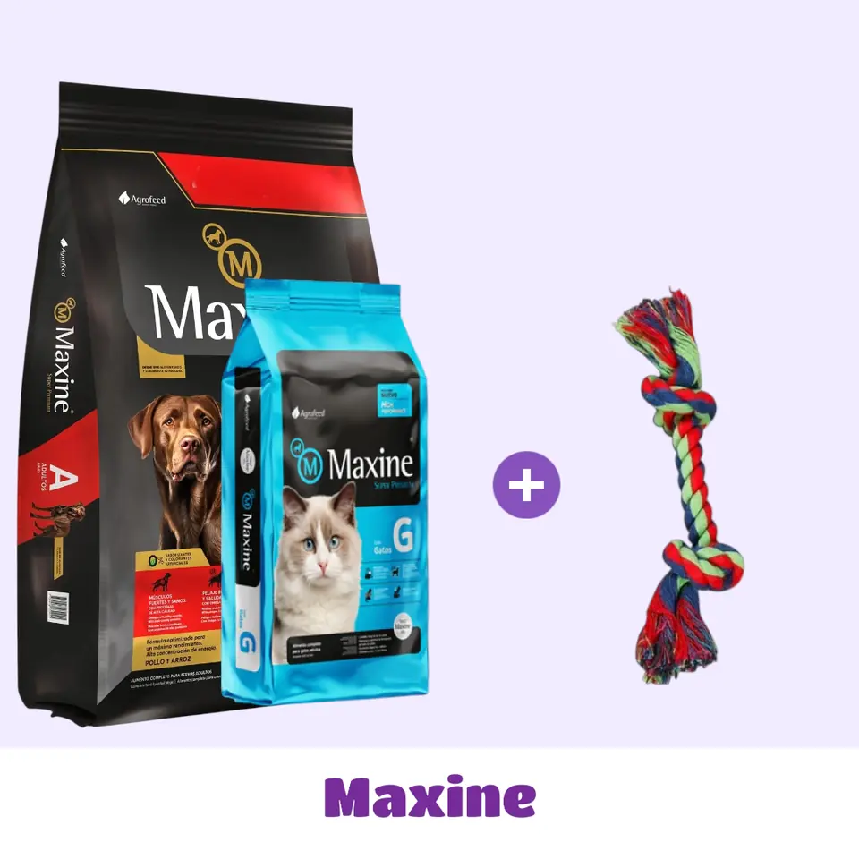 MAXINE PERRO Y GATO 21 + 7,5 KG + CUERDA DE 🎁