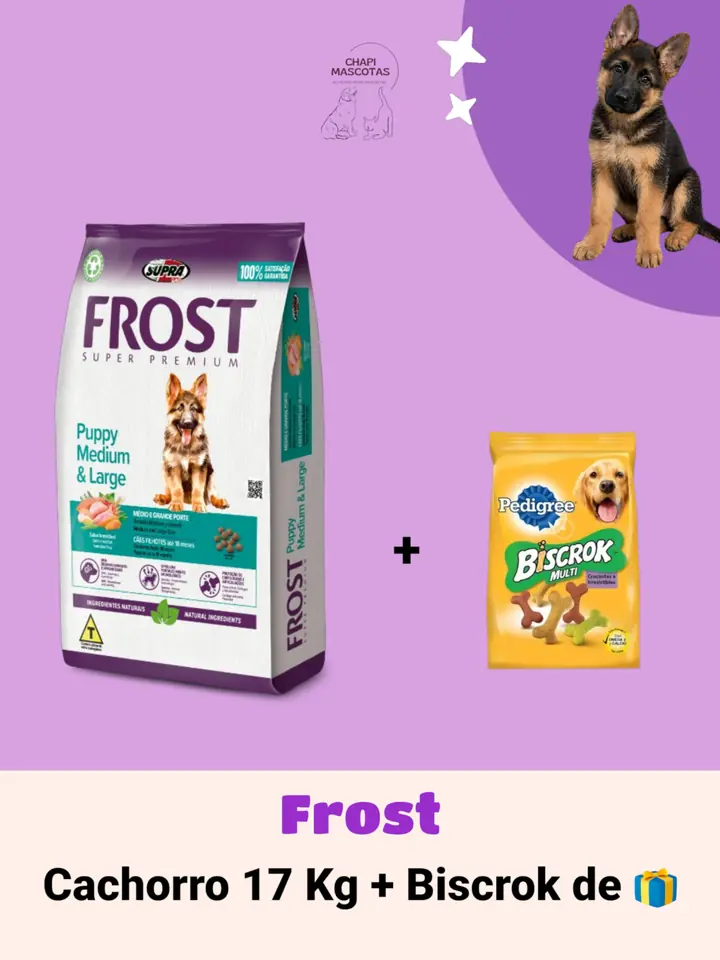 FROST CACHORRO 15+2 KG + SNACK DE 🎁