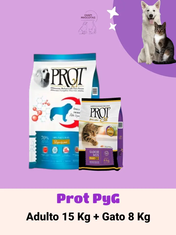 PROT PERRO 15 Kg Y GATO 8 Kg