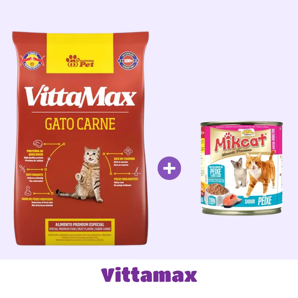 VITTAMAX GATO (carne) 10 KG + SNACK 🎁
