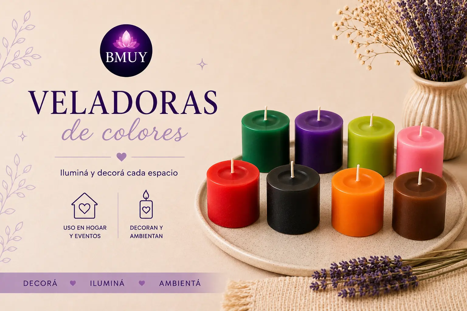 Veladoras de colores