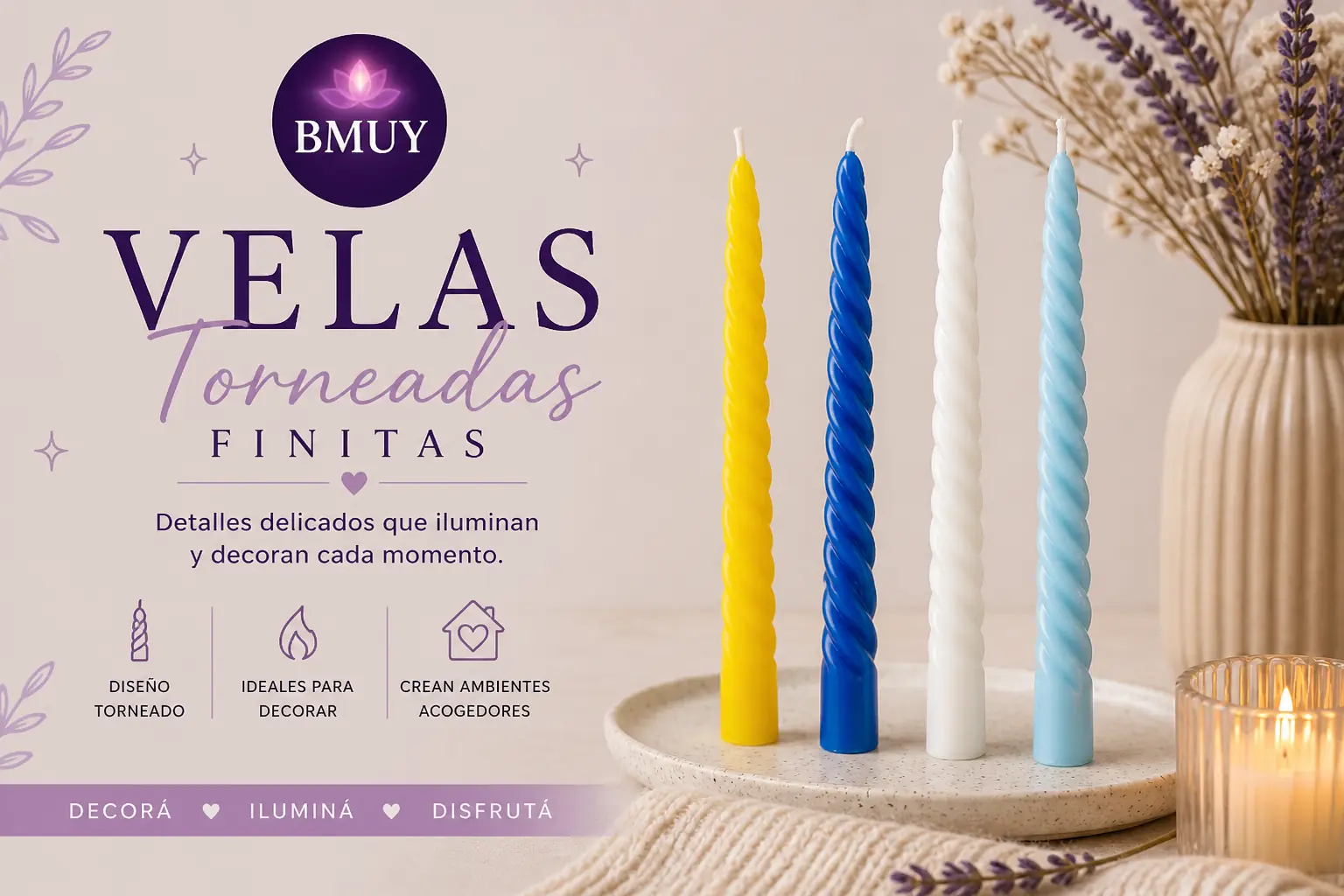 Velas torneadas