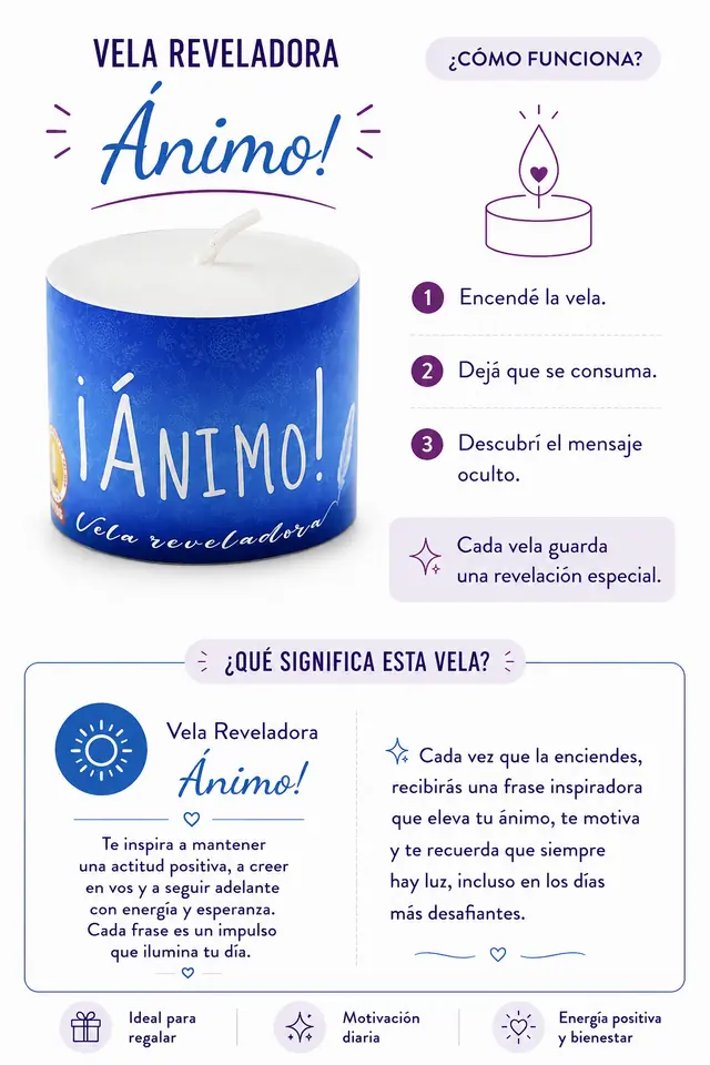 Velita reveladora Ánimo