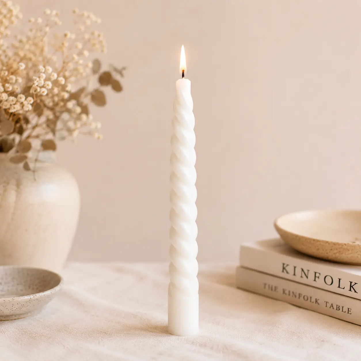 Velas Torneadas x6 Blanco