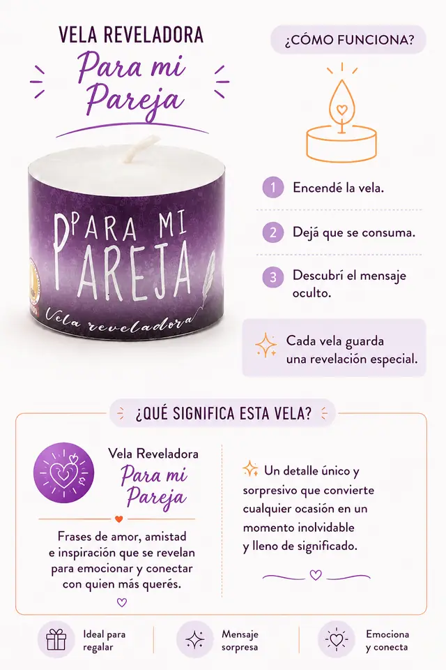 Velita reveladora Para mi pareja