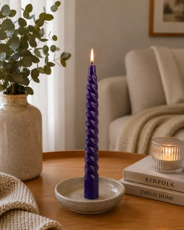 Velas Torneadas x6 Violeta