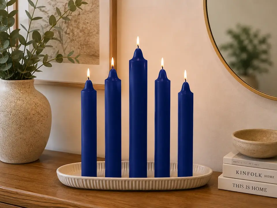 Vela Segura Lisa x12 Azul