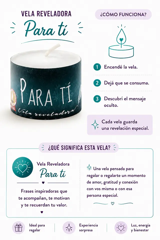 Velita reveladora Para ti