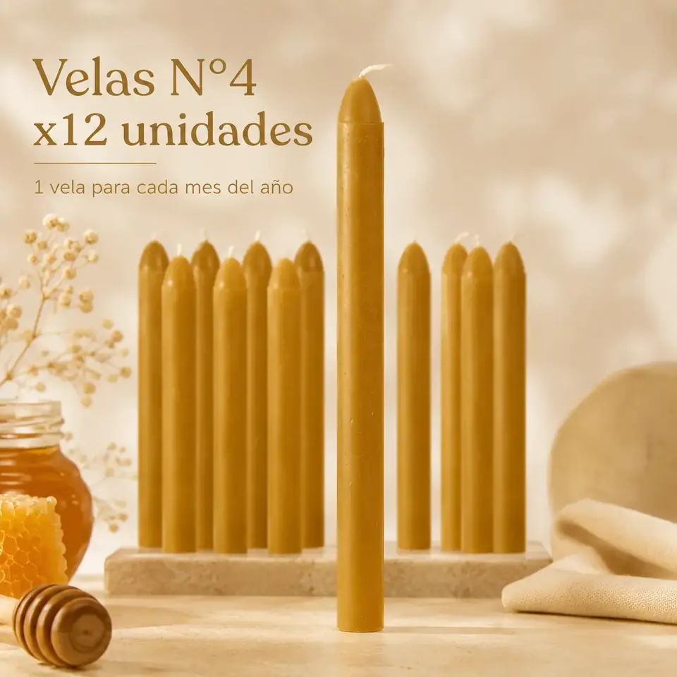 Velas de miel  x12 unidades